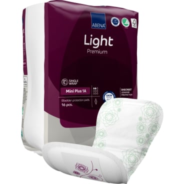ABENA Light Premium Inkontinenzeinlagen Mini Plus 1 A - mit Fixierstreifen, zuverlässig - Med-Praxisbedarf