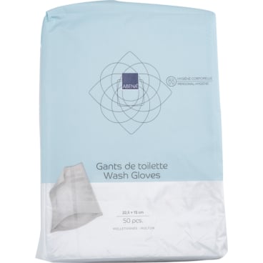 Waschhandschuh Molton Ultra Sonic ECO von ABENA - weicher Einmal-Waschhandschuh, biologisch abbaubar - Med-Praxisbedarf