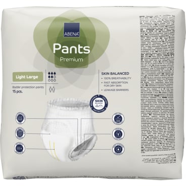 Inkontinenzhosen ABENA Pants Premium Light in L - diskrete Einweghosen mit Geruchskontrolle - Med-Praxisbedarf