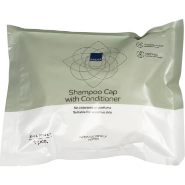 ABENA Shampoo-Haube waschen ohne Wasser Ø 32cm weiß - für Trockenwäsche, mit Shampoo - Med-Praxisbedarf