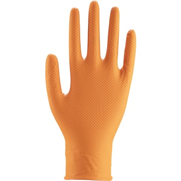 Thor Einmalhandschuhe orange Power Grip - Mit zuverlässigem Griff für klinischen Einsatz - Med-Praxisbedarf
