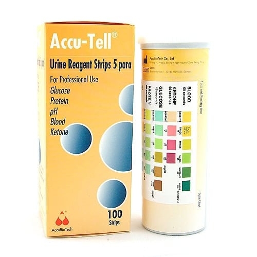 Accu-Tell 5 Urinteststreifen - 5 Parameter Urinanalyse für medizinische Einrichtungen - Med-Praxisbedarf