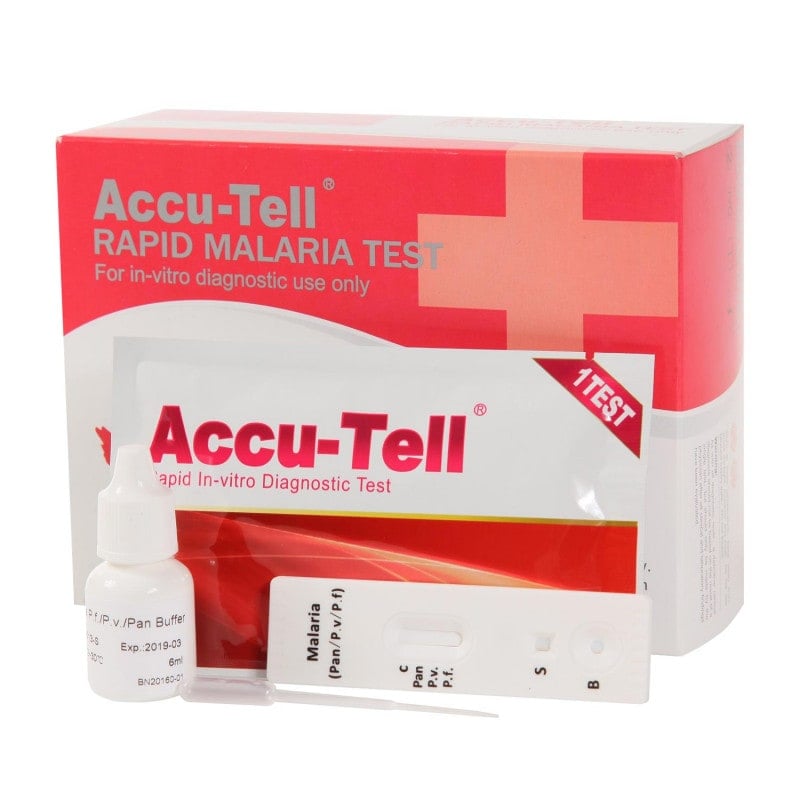 Malaria-Schnelltest Accu-Tell® - Nachweis von 4 Arten, für medizinische Einrichtungen - Med-Praxisbedarf