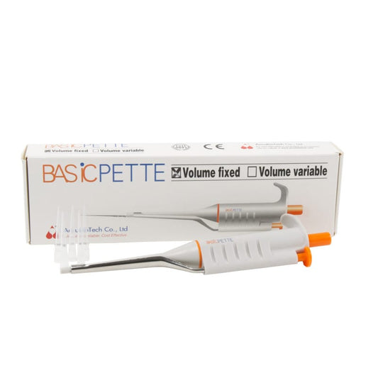 BasicPette Pipette von AccuBioTech - Kolbenhubpipette für definierte Volumina im Labor - Med-Praxisbedarf