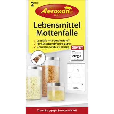 Aeroxon Lebensmittelmotten-Falle - Klebefalle für Küchen und Vorratsräume - Med-Praxisbedarf