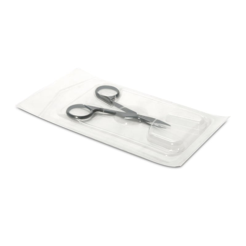 Feine Einmalschere spitz-spitz - sterile Schere für Chirurgie und Pflege, gerade - Med-Praxisbedarf