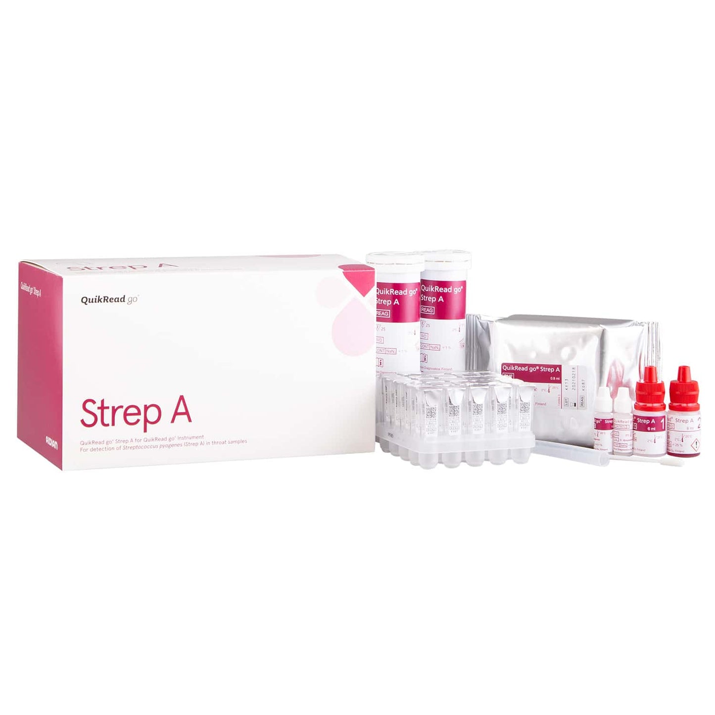 StrepA Schnelltest Kit QuikRead go - qualitativer Nachweis Streptococcus pyogenes - Med-Praxisbedarf