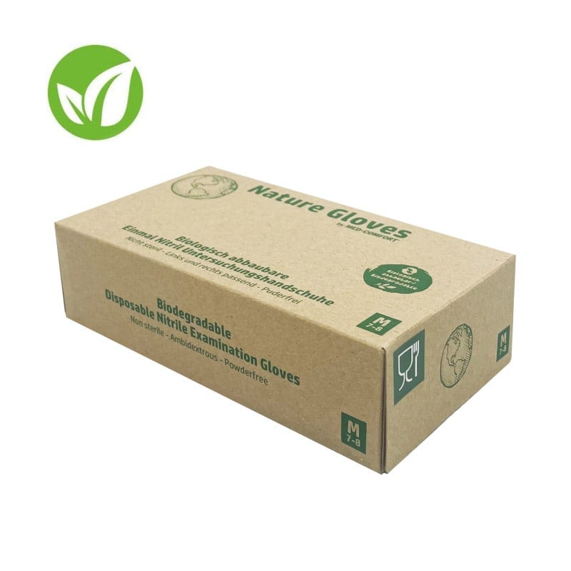 Nitrilhandschuhe Nature Gloves - Box mit 100 Stück, CE-gekennzeichnet, PSA I - Med-Praxisbedarf