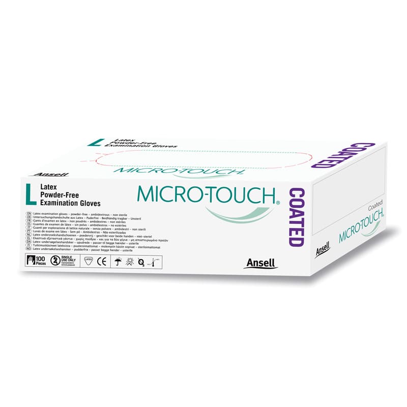 MICRO-TOUCH Coated Einmalhandschuhe - guter Tragekomfort, zertifiziert nach EN 374 und EN 420 - Med-Praxisbedarf