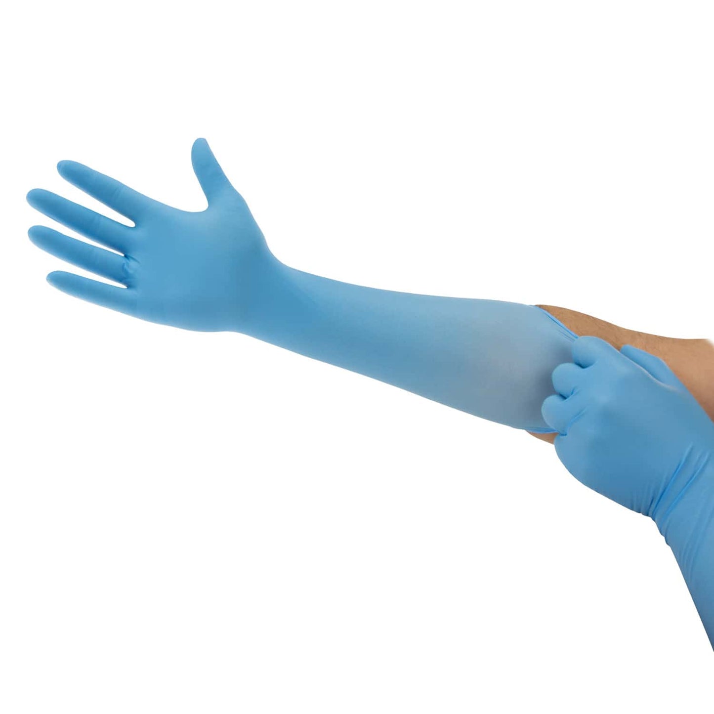 Extra lange Nitrilhandschuhe Microflex 93-244 - für Untersuchungen, Länge bis zum Unterarm - Med-Praxisbedarf