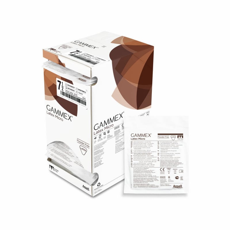 Gammex Latex Micro OP-Handschuhe - für Augen- und Mikrochirurgie, bräunliche Färbung - Med-Praxisbedarf