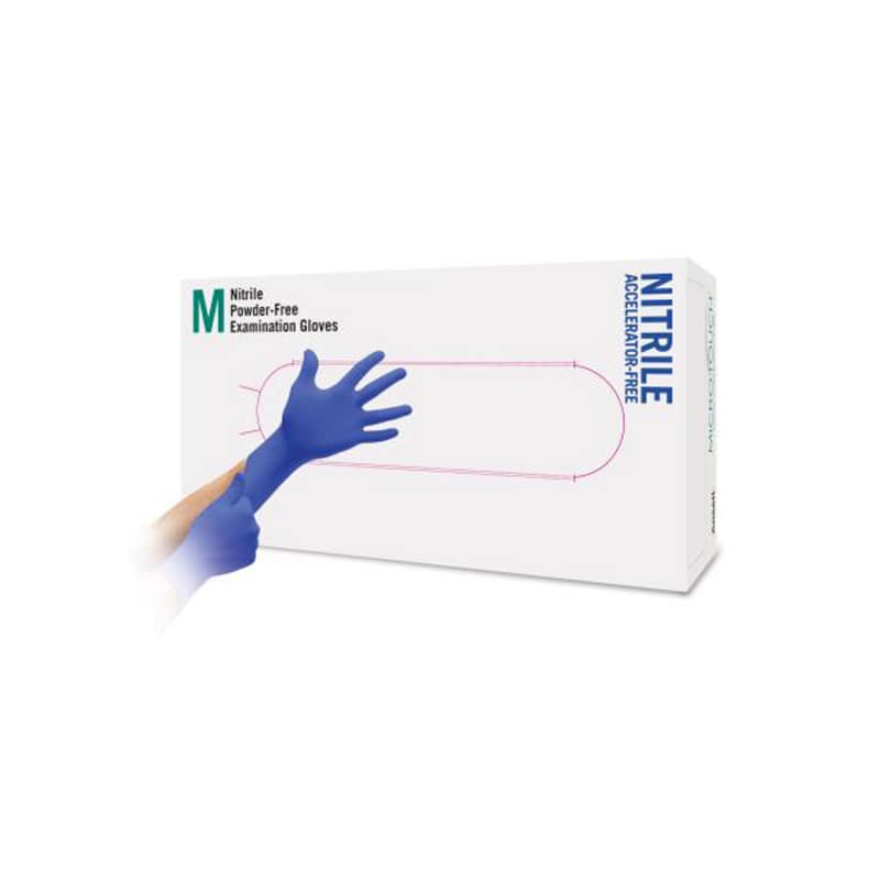 Nitrile Accelerator Free Untersuchungshandschuhe - latexfrei, puderfrei, für Chemikalienallergie - Med-Praxisbedarf