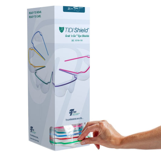 TIDIShield Grab n Go Schutzbrille - Einmalgebrauch, Augenschutz hygienesensibel - Med-Praxisbedarf
