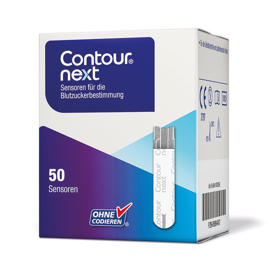 CONTOUR NEXT Blutzuckerteststreifen - Sensoren für tägliche Glukosemessung von Ascensia - Med-Praxisbedarf