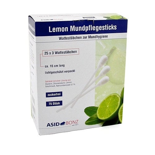 Mundpflegestäbchen mit Zitronengeschmack - für die tägliche Mundhygiene in der Pflege - Med-Praxisbedarf