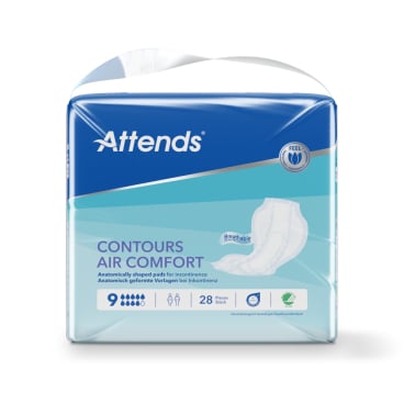 Attends Contours Air Comfort Vorlage im Einsatz - zeigt Tragekomfort und Passform - Med-Praxisbedarf