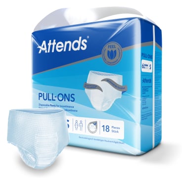 Attends Inkontinenzhosen Pull-Ons 6 - Einmal-Unterhosen für mittlere bis starke Inkontinenz, latexfrei - Med-Praxisbedarf
