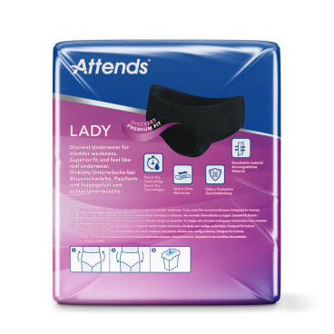 Attends Lady Underwear schwarz Detail - feminine Einmalhose mit hohem Tragekomfort und Schutz - Med-Praxisbedarf