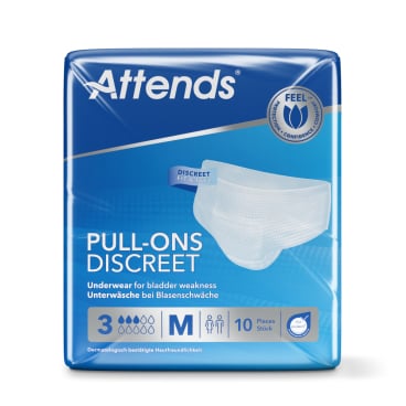 Saugfähige Inkontinenzhosen Attends Pull-Ons Descreet 3 - Unisex Einmalhosen, diskrete Passform - Med-Praxisbedarf