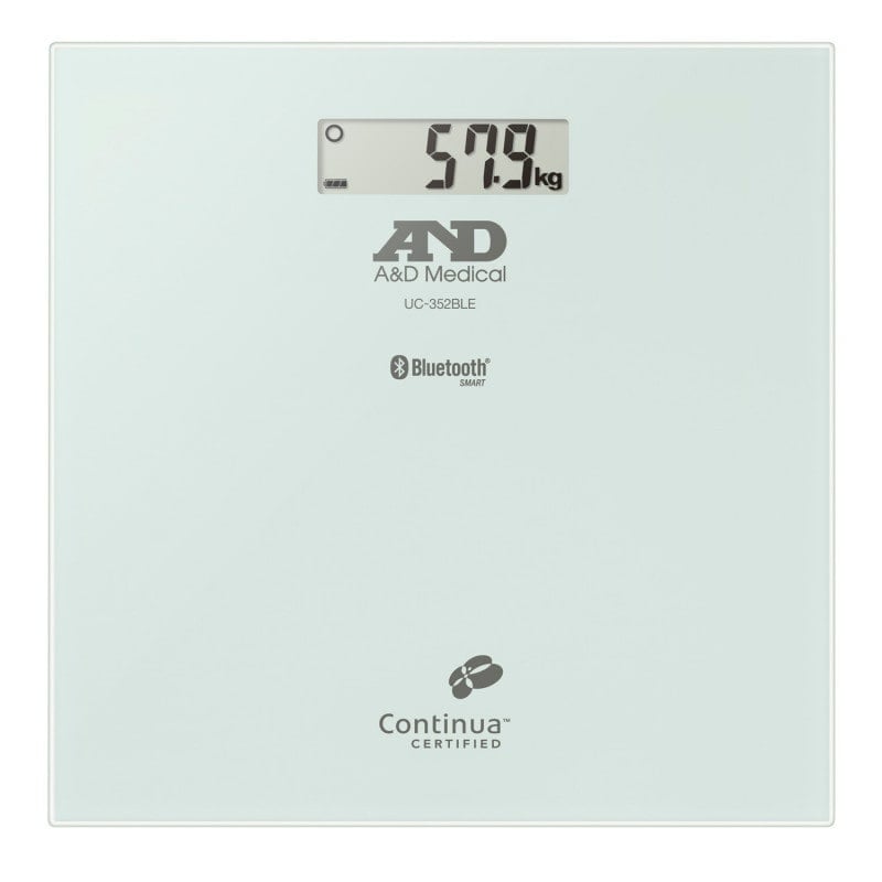 Digitale Bluetooth-Personenwaage aus Glas UC-352BLE - von A&D Instruments - Med-Praxisbedarf