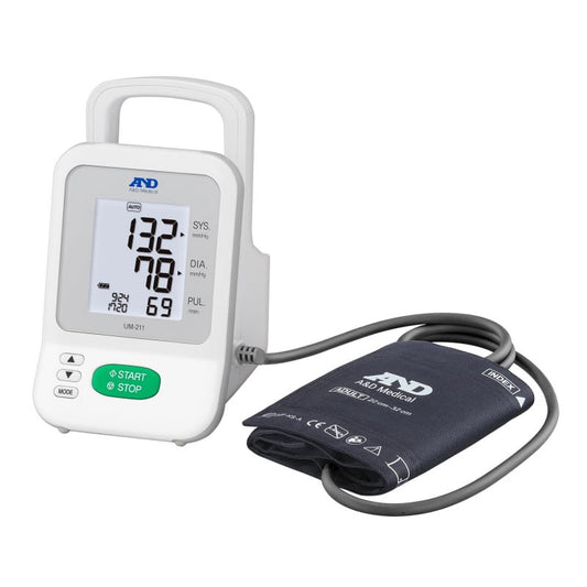 Profi-Blutdruckmessgerät UM-211 von A&D - digitales Gerät mit LCD-Display und Standard-Manschette - Med-Praxisbedarf