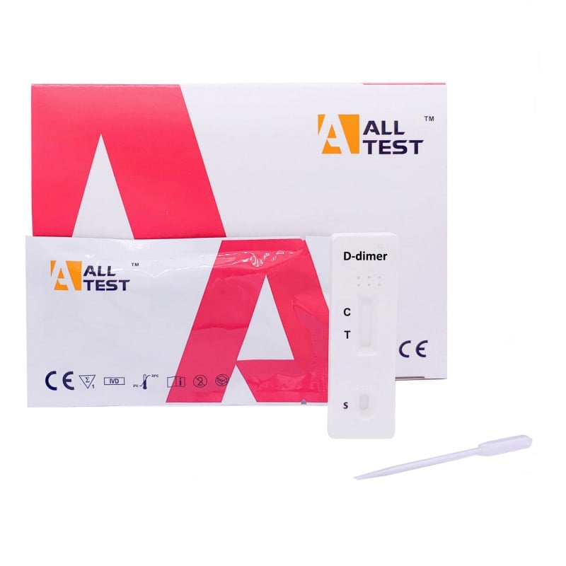 D-Dimer Schnelltest von Axon Lab - chromatographischer Immunoassay für Vollblut und Plasma - Med-Praxisbedarf