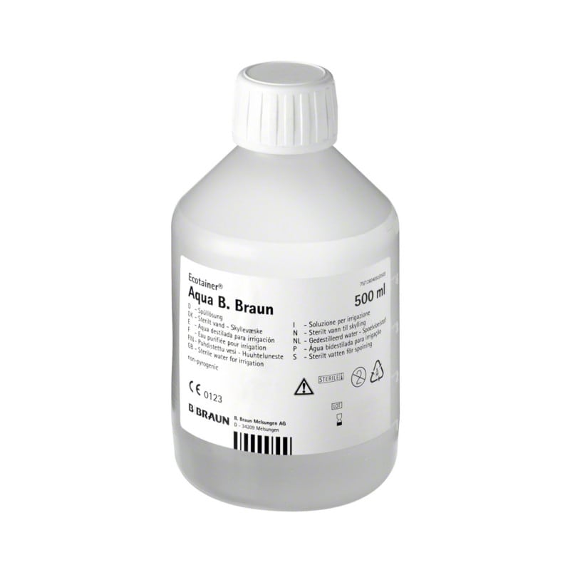 Aqua B. Braun Ecotainer sterile Spüllösung - Für operative Eingriffe und Wundreinigung - Med-Praxisbedarf