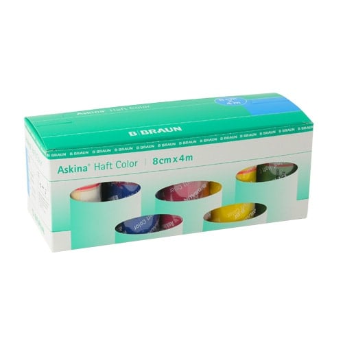 Askina Haft Color Box mit 10 Rollen - farbige Binden für den medizinischen Alltag - Med-Praxisbedarf