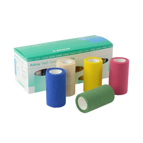 Askina Haft Color Box - farbige Fixierbinden in pink, blau, grün, lila, orange - Med-Praxisbedarf
