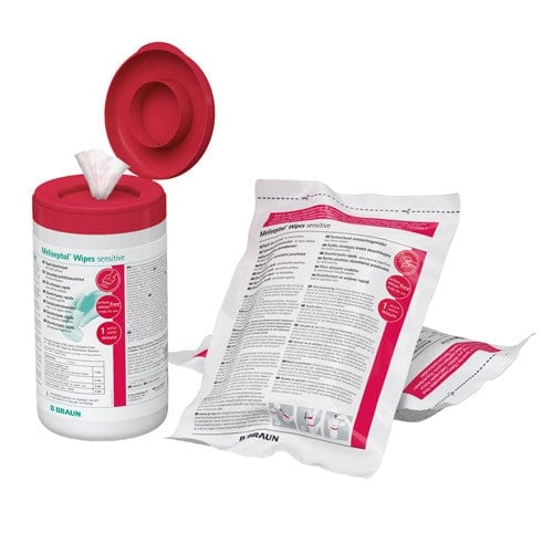 Meliseptol Wipes sensitive Desinfektionstücher - hautfreundliche, gebrauchsfertige Tücher - Med-Praxisbedarf