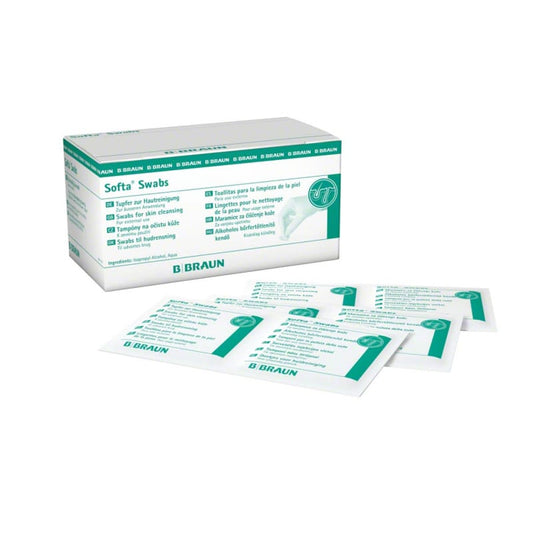 B.Braun Softa Swabs Alkoholtupfer - einzeln verpackte Tupfer für die Hautdesinfektion 32,5x30 mm - Med-Praxisbedarf