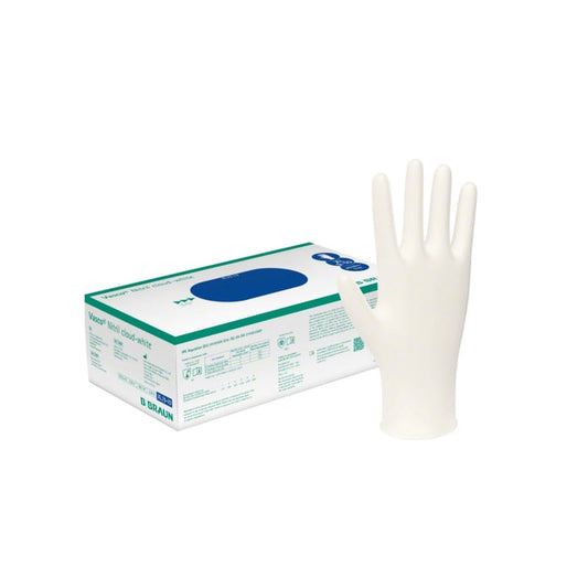 Nitrilhandschuhe Vasco cloud-white unsteril - puderfrei, latexfrei mit Rollrand - Med-Praxisbedarf