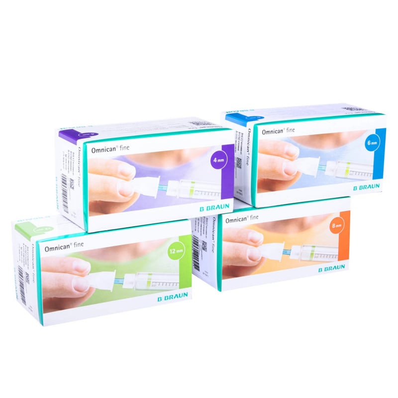 Packung Omnican fine Insulinkanülen - latex-, PVC- und DEHP-freie Einmalkanülen - Med-Praxisbedarf