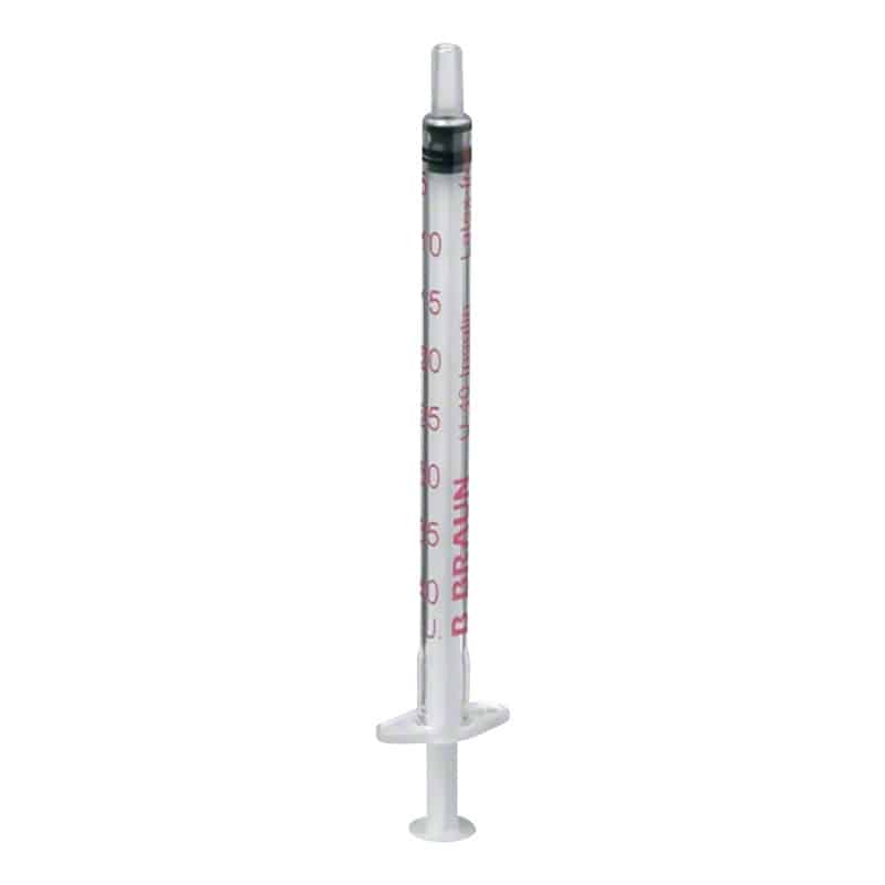 Omnifix 40 Solo Insulinspritze 1ml - dreiteilig für U-40 Insulin, ohne Nadel - Med-Praxisbedarf
