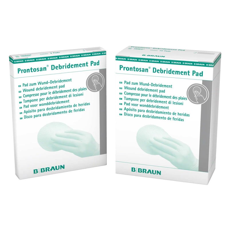 Prontosan Debridement Pads von B. Braun - für mechanische Reinigung von Wunden mit Belägen - Med-Praxisbedarf