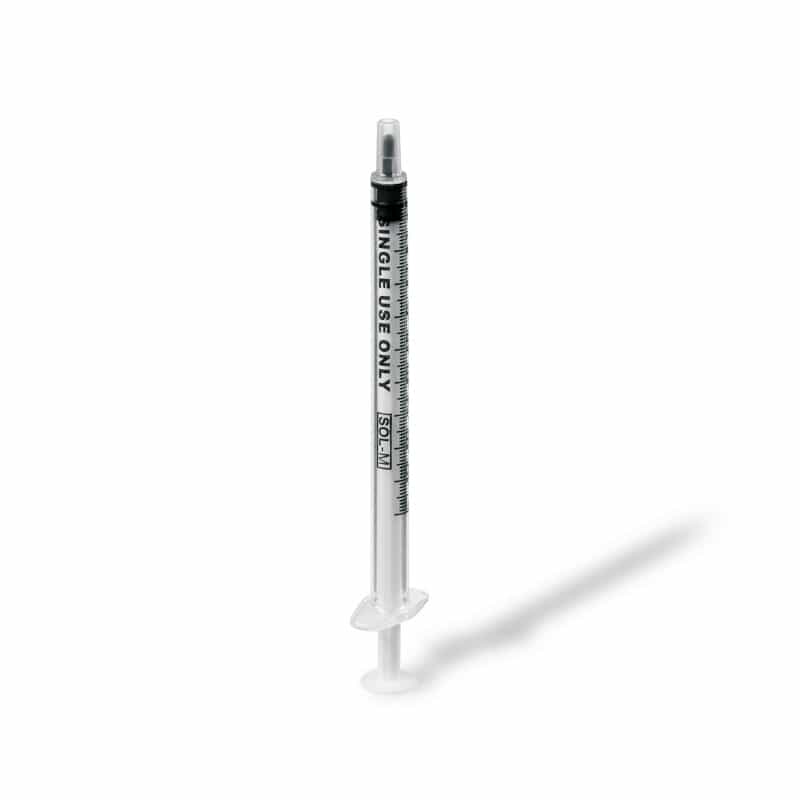 SOL-M Feindosierspritzen 1ml - latex- und PVC-frei mit 0,01 ml Feinskalierung - Med-Praxisbedarf