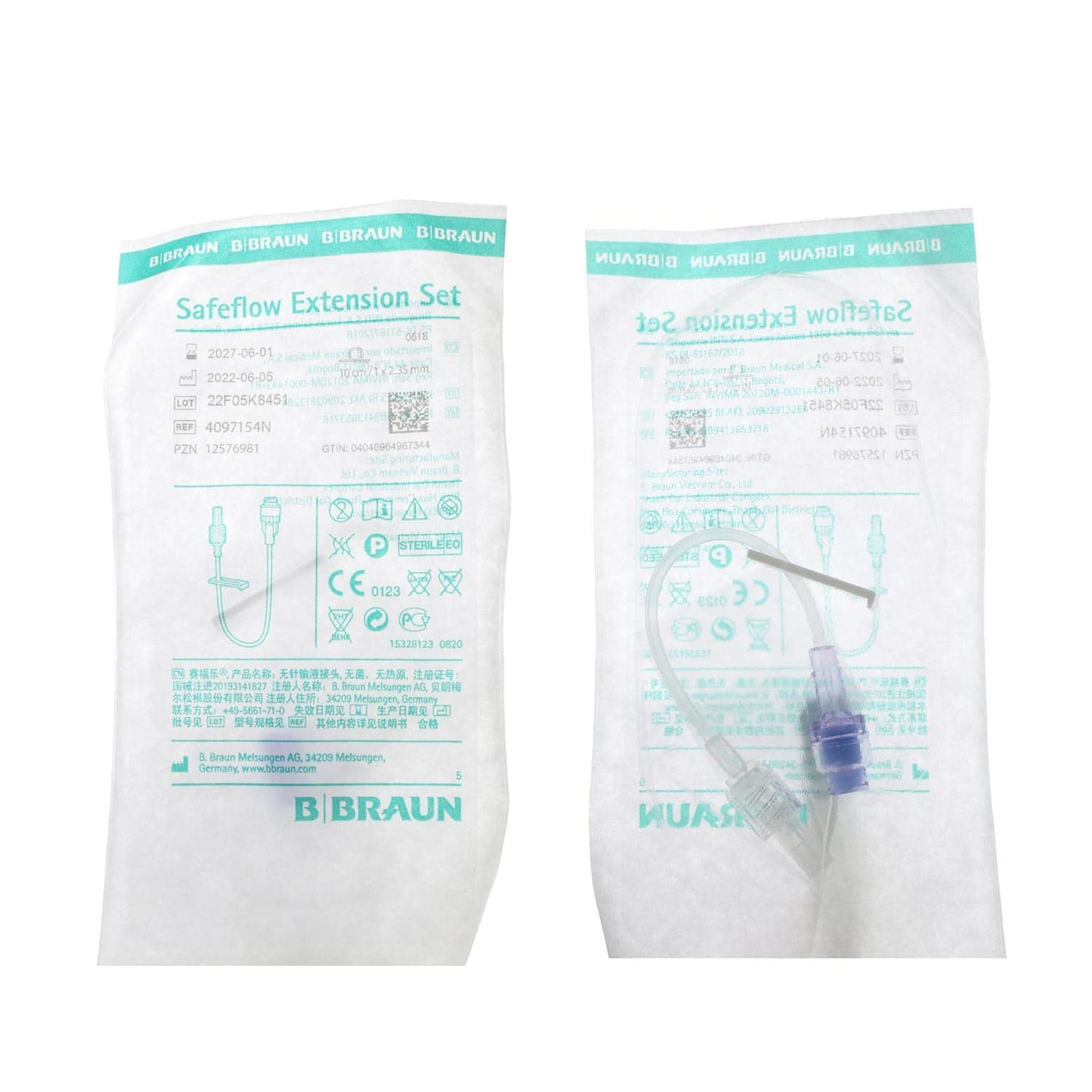 B.Braun Safeflow Verlängerungsschlauch - transparent, mit Durchstichmembran und Schutzkappe - Med-Praxisbedarf