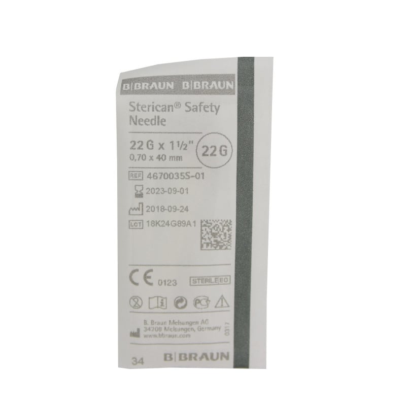 Sterican Safety Kanüle Grau - In original steriler Einzelverpackung von B. Braun - Med-Praxisbedarf