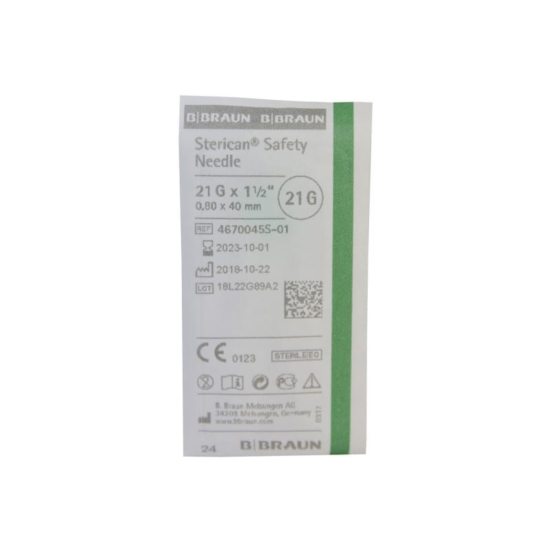 Sterican Safety Sicherheitskanüle mit aktiviertem Schutzmechanismus - Einmalkanüle zur Vermeidung von Nadelstichverletzung...
