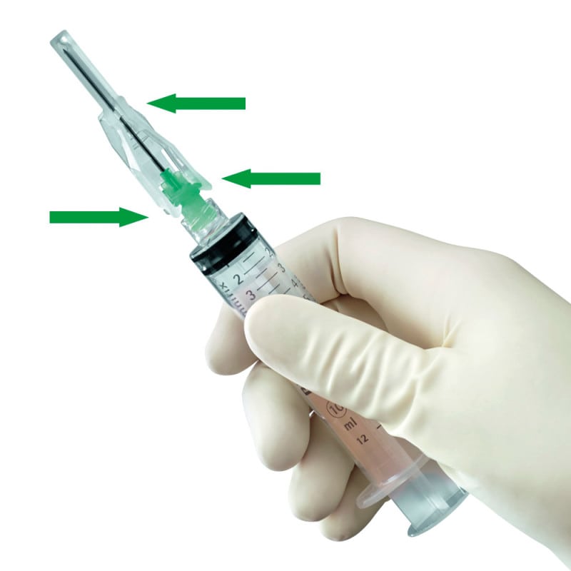 Sterican Safety Kanüle Grün - Sicherheitskanüle mit Aufsatz für Injektionen, Länge 40mm - Med-Praxisbedarf