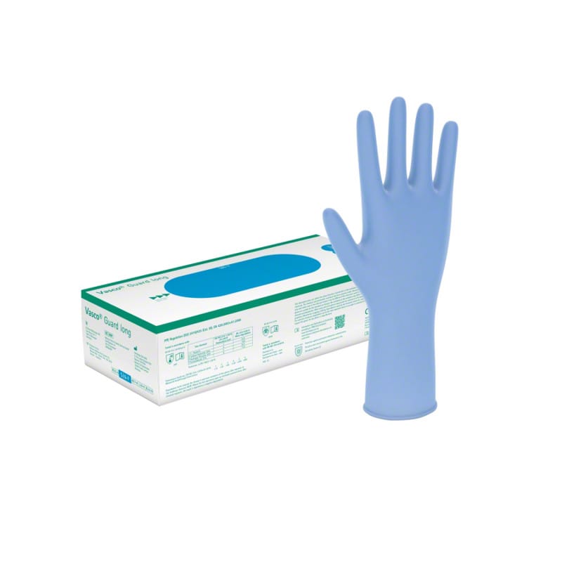 Vasco Guard long Nitrilhandschuhe - extra lange Schutzhandschuhe, latexfrei - Med-Praxisbedarf
