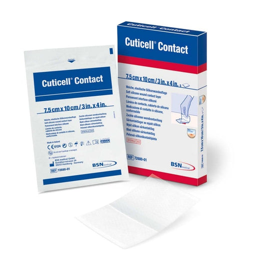 Cuticell Contact Silikonauflage - für Ulcus cruris und Dekubitus, bei nässenden Wunden - Med-Praxisbedarf