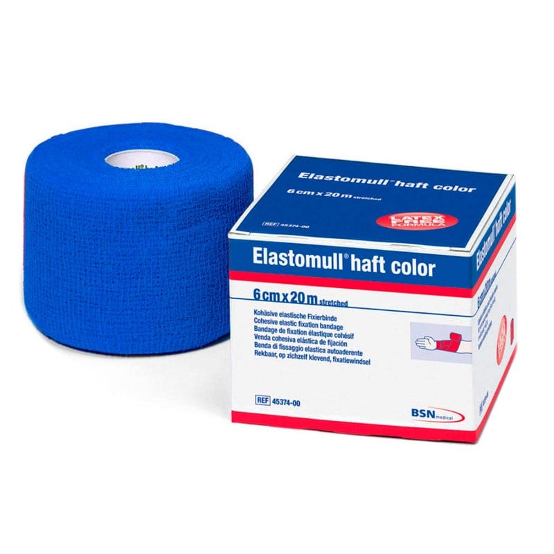 Elastomull haft color medizinische Binde - kohäsiv, für sicheren Halt ohne Klammern oder Pflaster - Med-Praxisbedarf