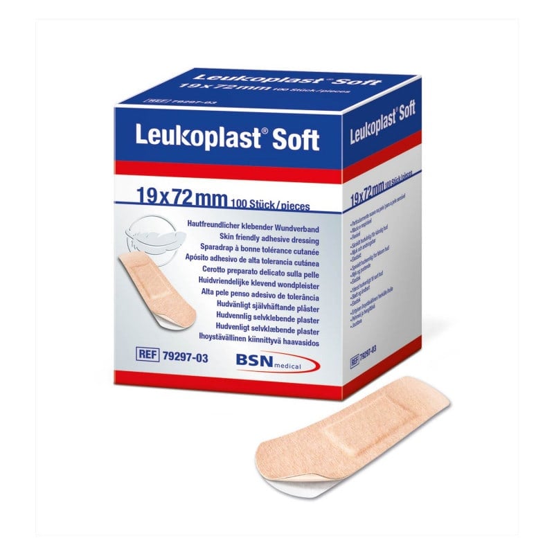 Leukoplast Soft Wundschnellverband - mit Vliesauflage für empfindliche Haut - Med-Praxisbedarf