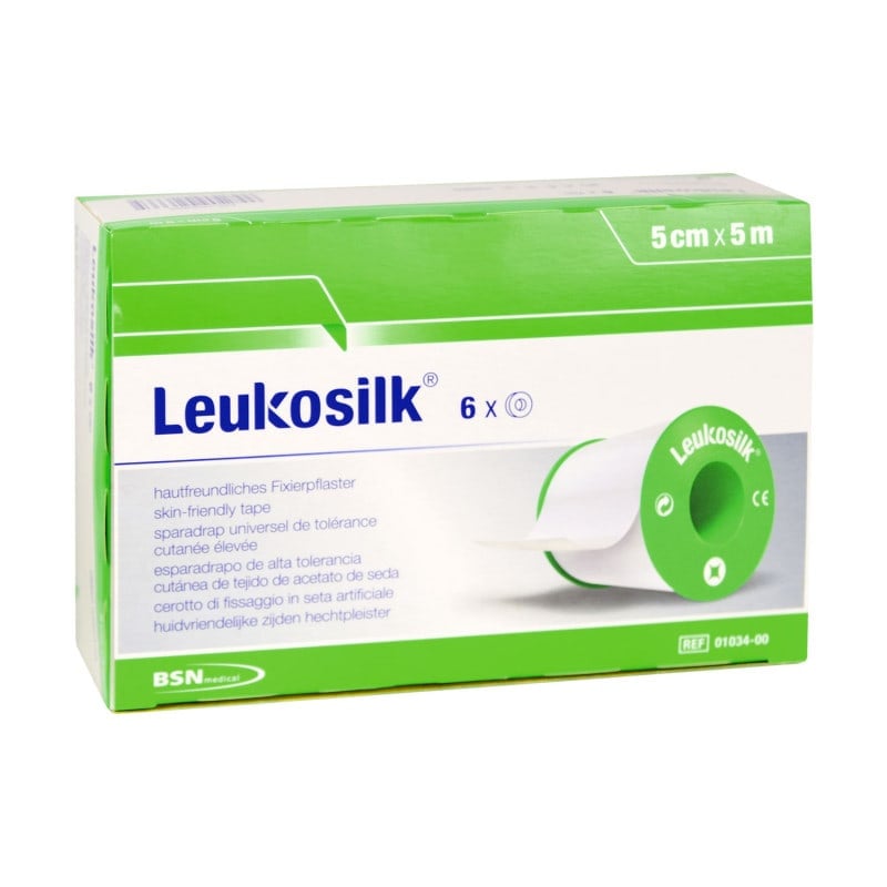 Leukosilk Fixierpflaster Rolle weiß - Polyacrylat-Klebemasse zur sicheren Verbandfixierung - Med-Praxisbedarf