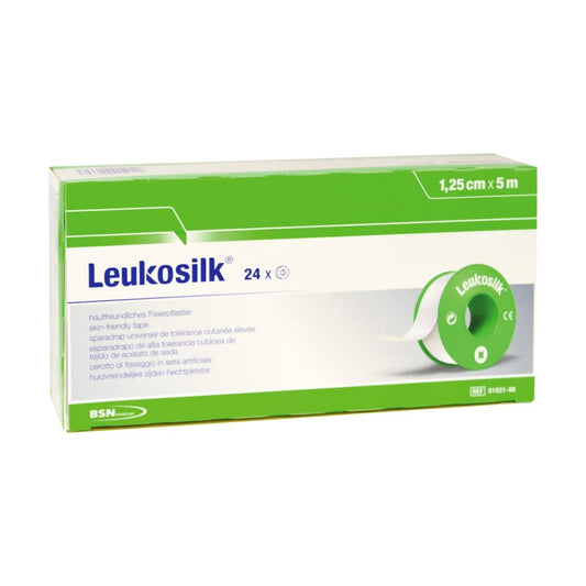 Leukosilk Fixierpflaster weiße Rolle - mit Polyacrylat-Klebemasse für sichere Fixierung - Med-Praxisbedarf