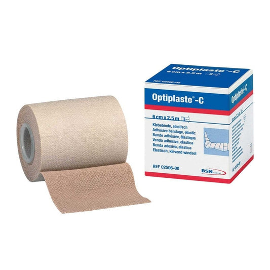 Optiplaste-C längselastische Klebebinde mit Zinkoxid - hohe Klebekraft, hautfreundlich - Med-Praxisbedarf