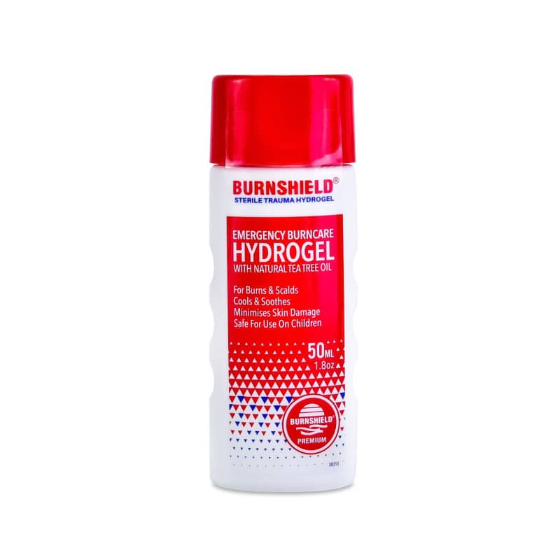 BURNSHIELD Hydrogel und Gesichtsmaske - Kombination für die Verbrennungsbehandlung - Med-Praxisbedarf