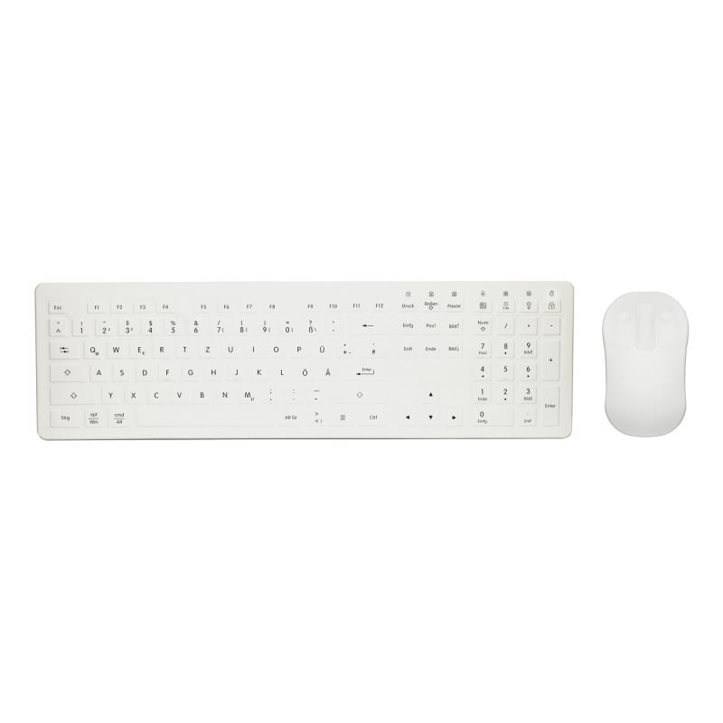 Bastron SK108-KMC Silikon-Tastatur - komplett abwaschbar, hygienisches Eingabesystem für Arztpraxis - Med-Praxisbedarf
