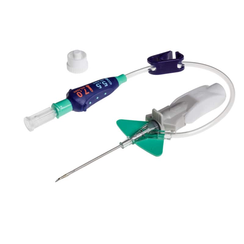 BD Nexiva Diffusics IV-Katheter in klinischer Anwendung - sichere Venenpunktion am Patientenarm - Med-Praxisbedarf